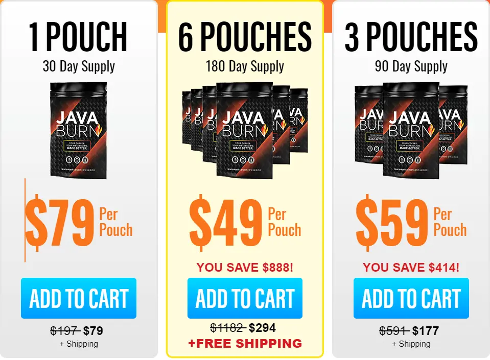 java burn pricing